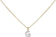 Monica Vinader Lab Grown Diamond Initial Pendant Necklace