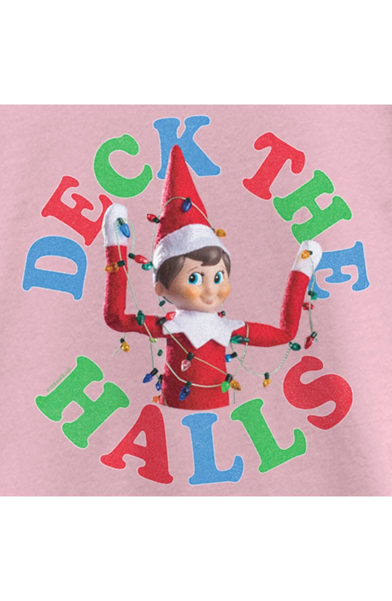 THE ELF ON THE SHELF Girl's The Elf on the Shelf Deck the Halls  Graphic T-Shirt, Alternate, color, Light Pink