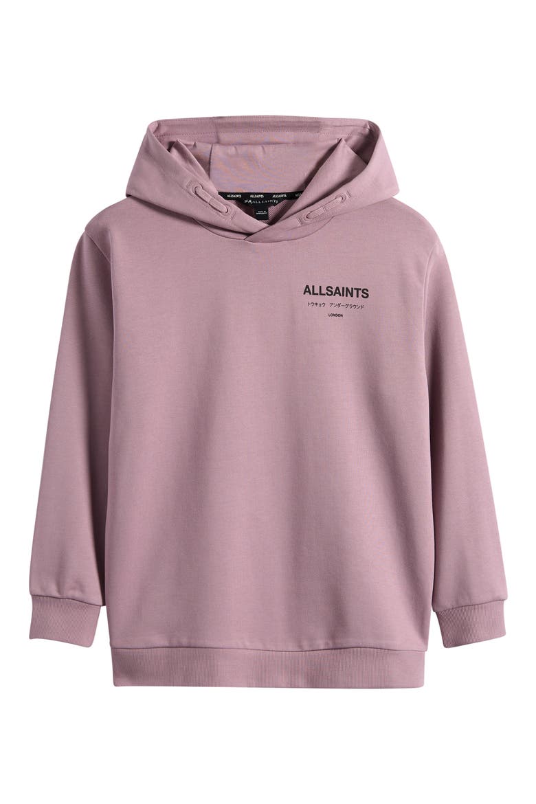 Kids' Oversize Underground Logo Cotton Hoodie, Main, color, PURPLE