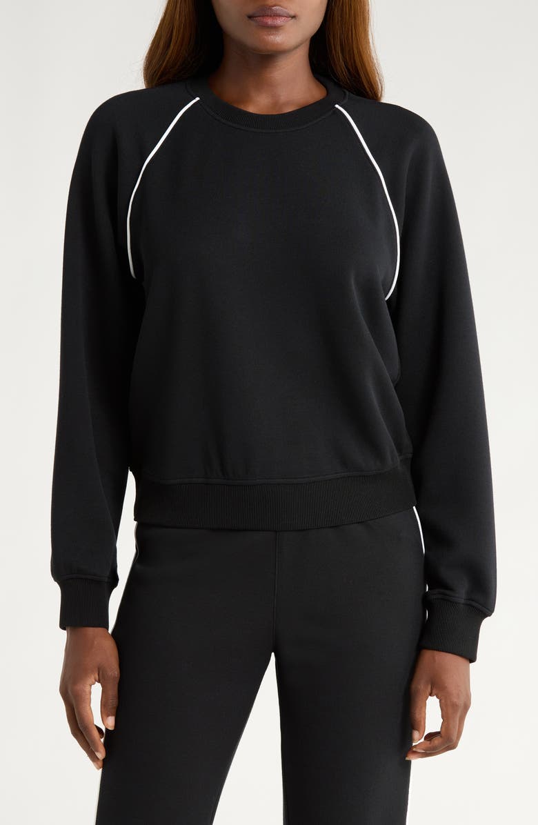 SPANX<sup>®</sup> Airpique Sweatshirt, Main, color, Very Black