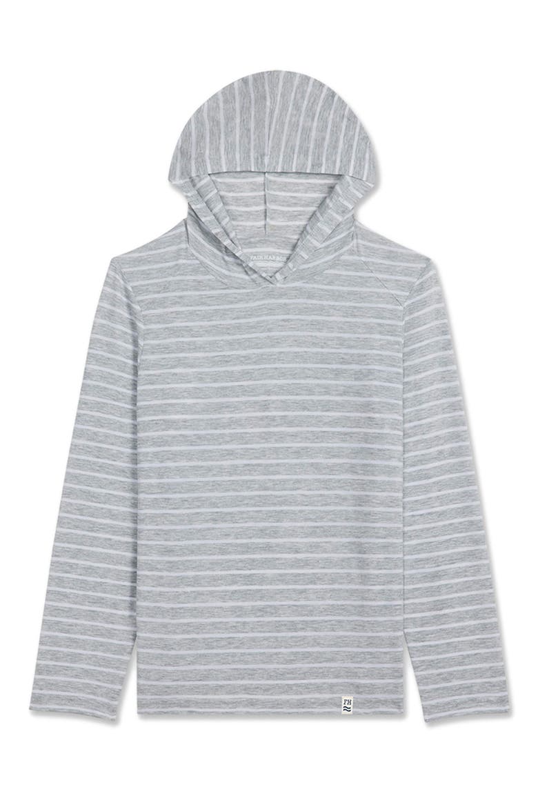 Kids' SeaBreeze Performance Hoodie, Main, color, HEATHER GREY STRIPE
