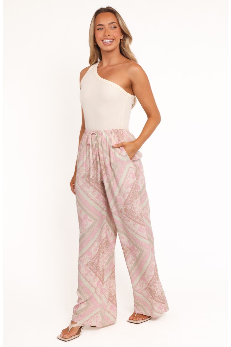 Varia Floral High Waist Wide Leg Pants, Alternate, color, SAGE PAISLEY