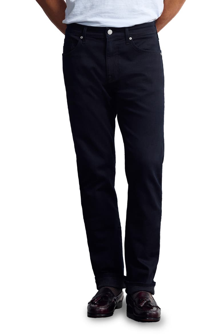 Bridge Straight Leg Jeans, Main, color, BLUE BLACK DENIM
