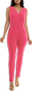 Nina Leonard Sleeveless Jumpsuit