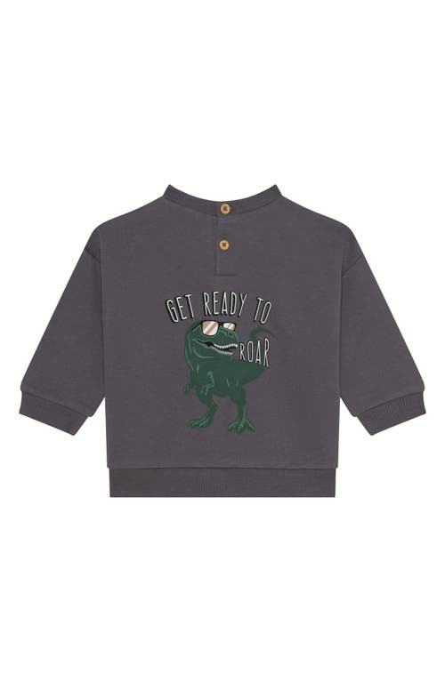 Pl Baby By Petit Lem Football Sweatshirt, Joggers & Hat Set In Gray