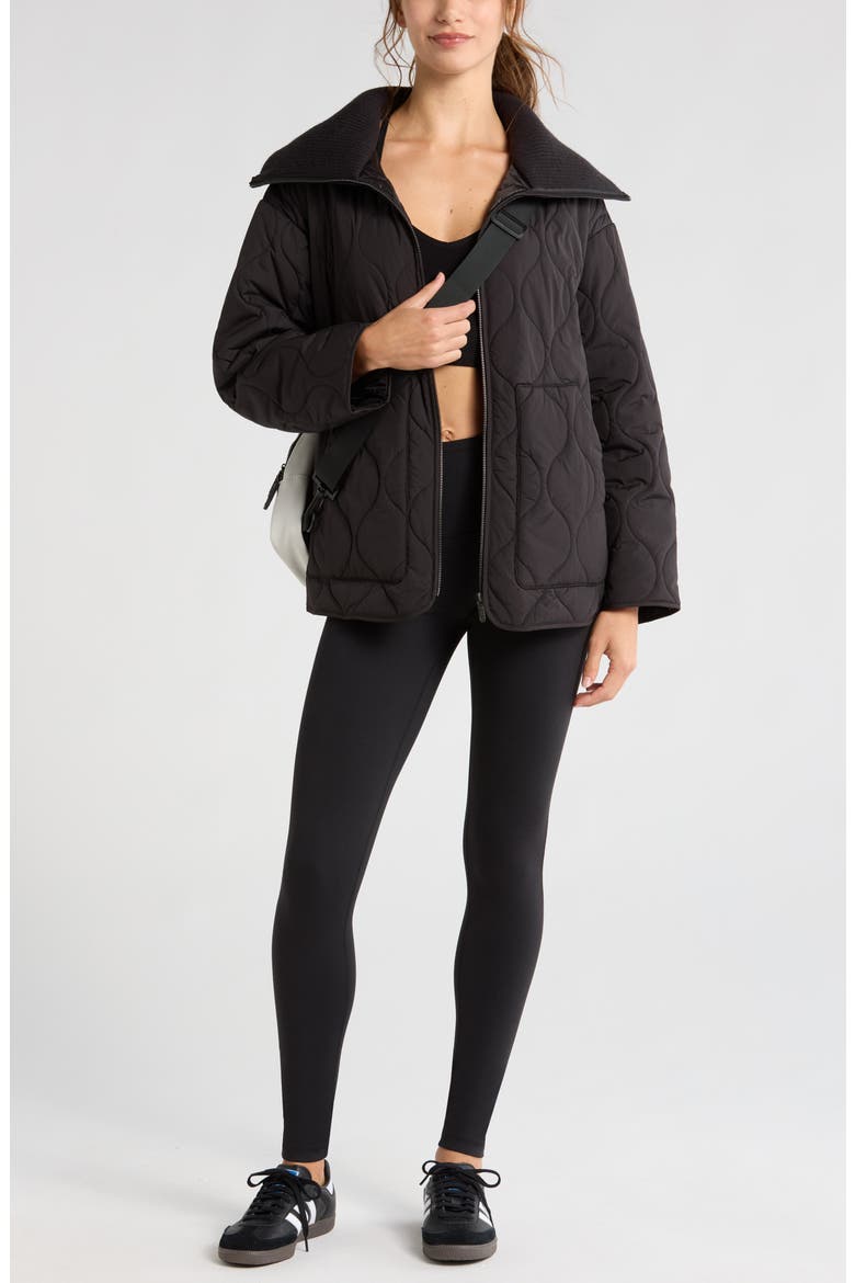 Onion Quilted Jacket, Alternate, color, BLACK