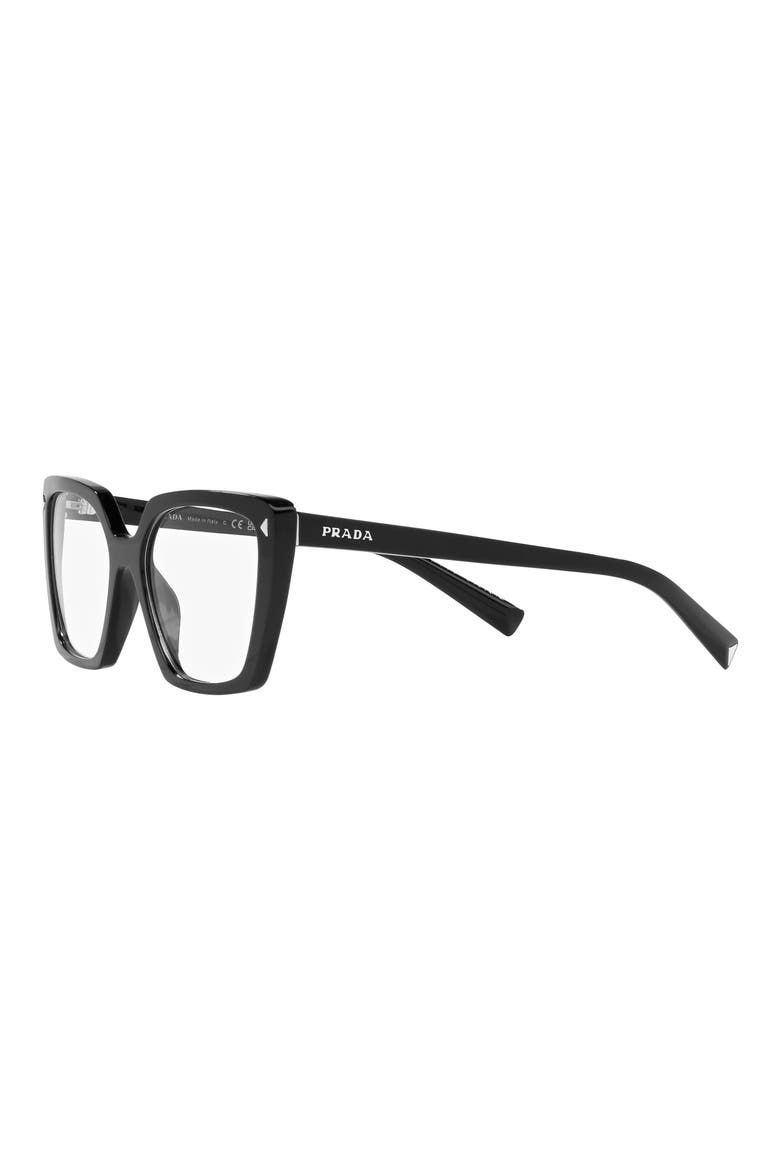 53mm Square optical glasses, Alternate, color, BLACK