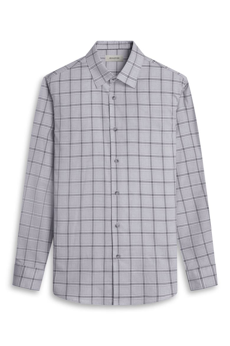 Julian Shaped Fit Plaid Stretch Button-Up Shirt, Alternate, color, AIR BLUE