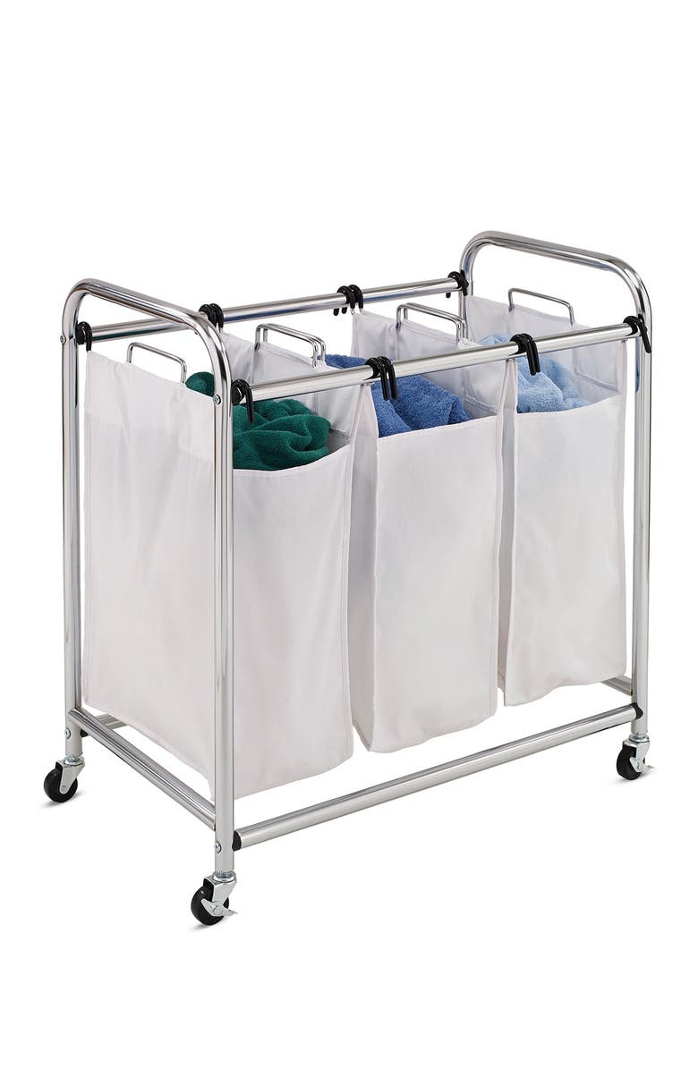 HONEY-CAN-DO Heavy Duty Chrome 3 Section Sorter, Alternate, color, 