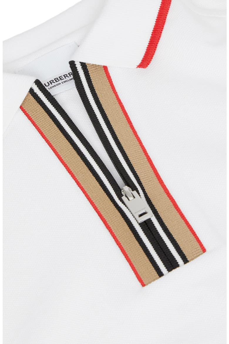 Kids' Samuel Icon Stripe Zip Polo, Alternate, color, WHITE
