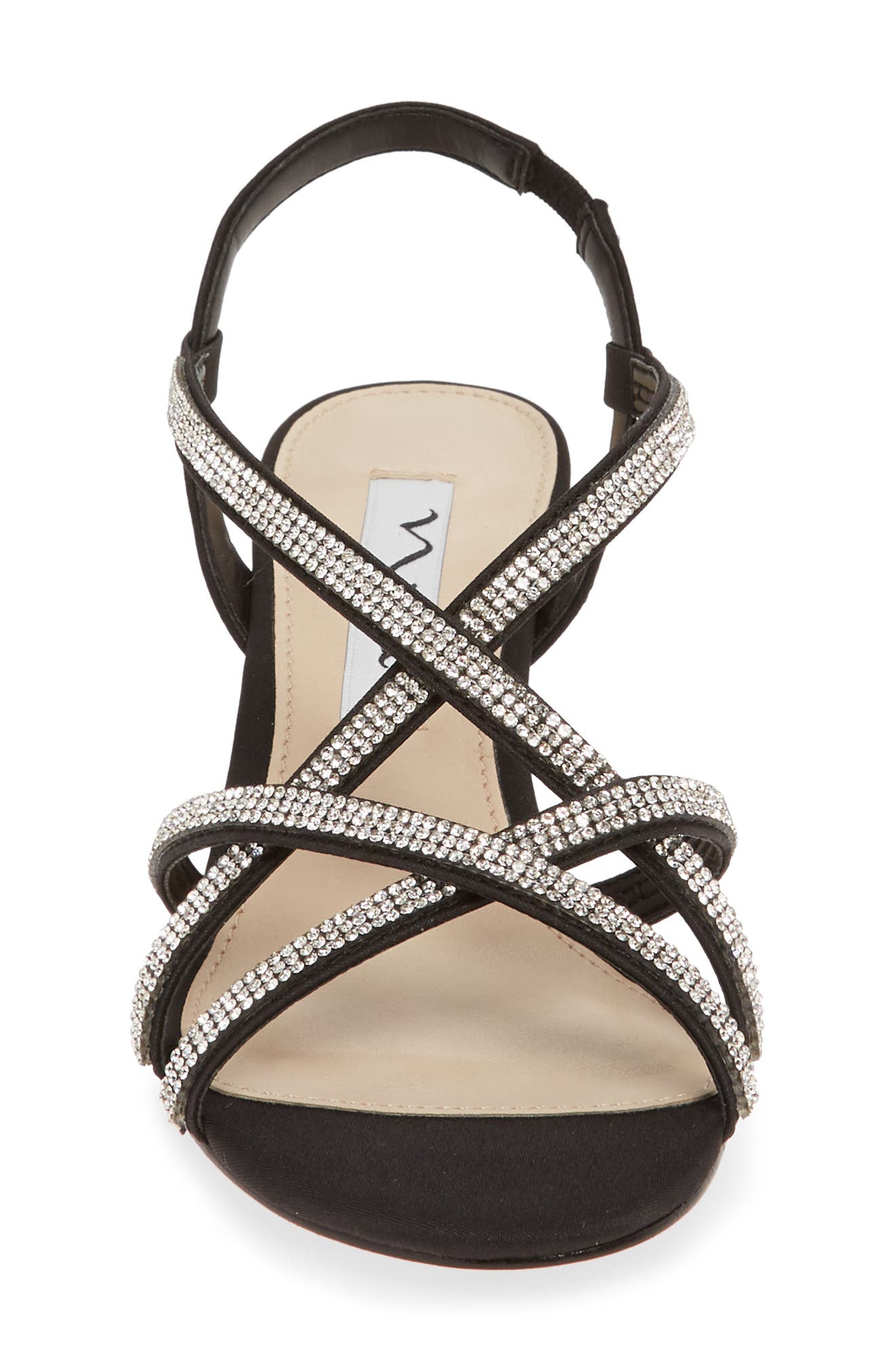 Nina Noni Crystal Embellished Slingback Sandal, Alternate, color, 