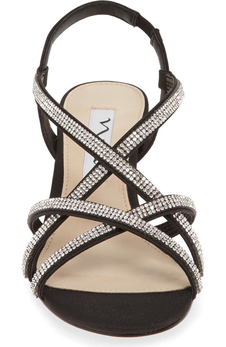 Nina Noni Crystal Embellished Slingback Sandal, Alternate, color,