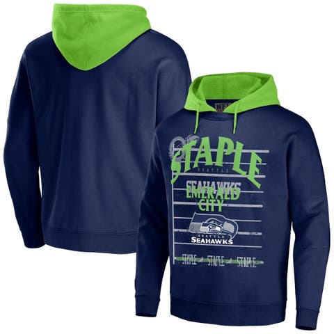 Men's NFL x Navy Seattle Seahawks Throwback Vintage Wash Pullover Hoodie