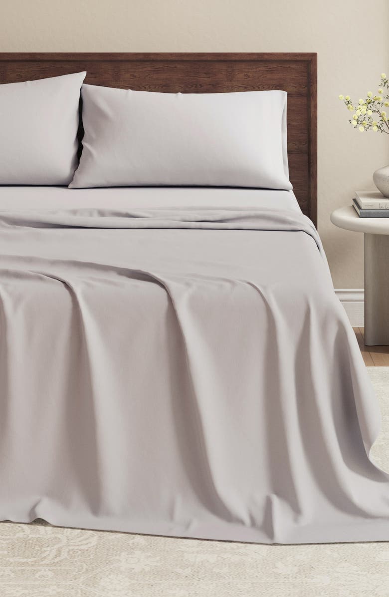 Woven & Weft Organic Cotton Jersey Sheet Set, Alternate, color, Fog Grey