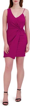 Julia Jordan Twist Front Asymmetric Sleeveless Minidress