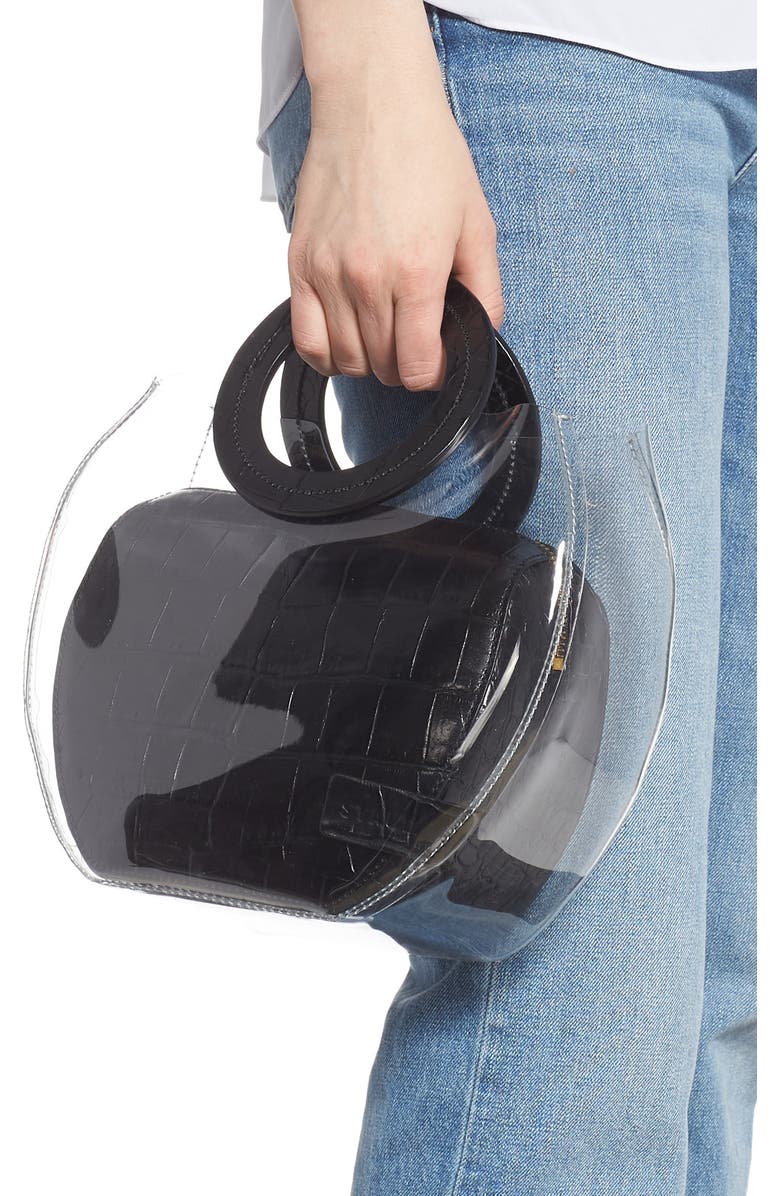 STAUD Frida Transparent Handbag, Alternate, color,