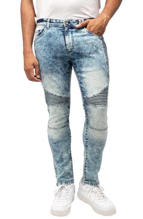 Stretch Cargo Moto Slim Jeans