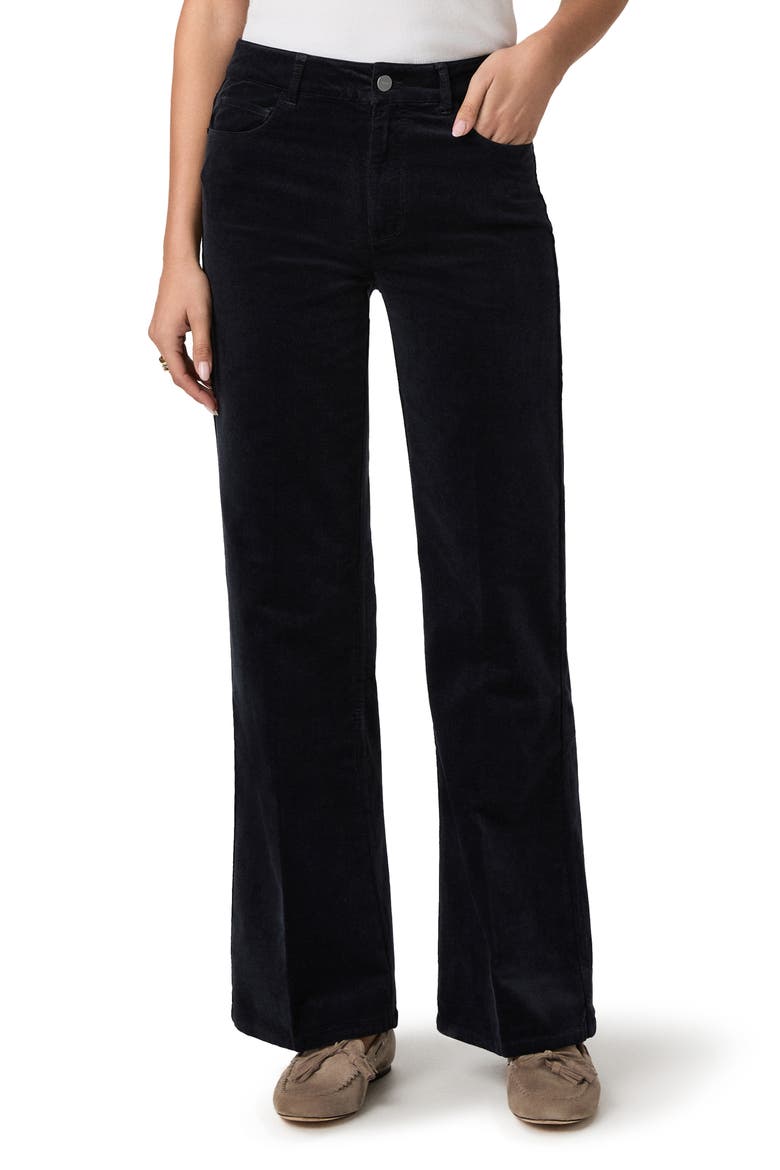 Leenah High Waist Wide Leg Corduroy Jeans, Main, color, NAVY