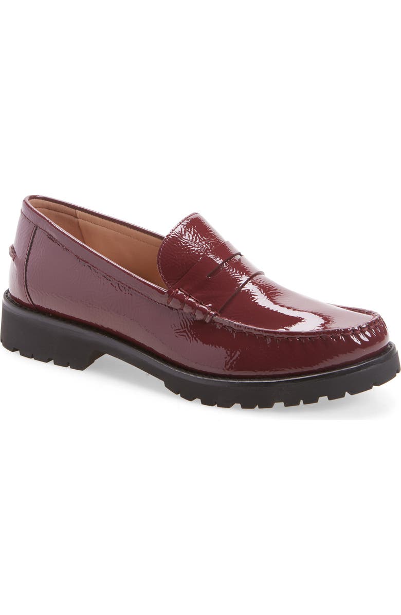 Cole Haan Treena Lug Penny Loafer, Main, color, Black Garnet (Exclusive)