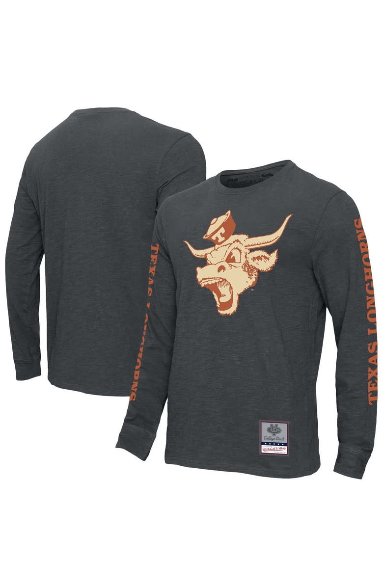 Mitchell & Ness Men's Mitchell & Ness Charcoal Texas Longhorns Team Pride Long Sleeve T-Shirt, Alternate, color, Charcoal