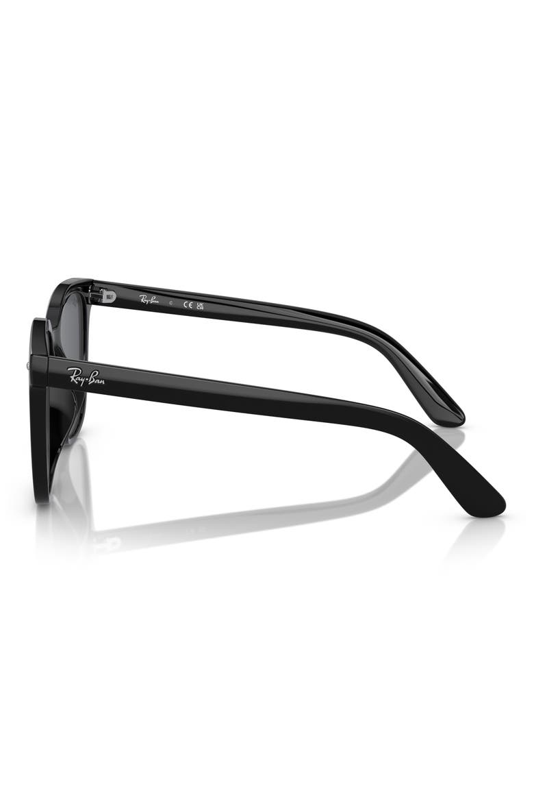 57mm Square Sunglasses, Alternate, color, DARK GREY