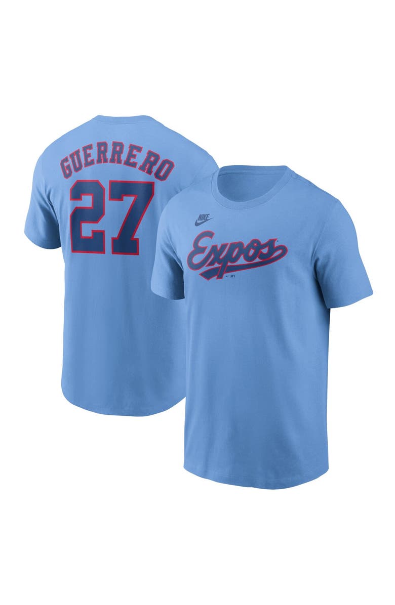 Nike Men's Nike Vladimir Guerrero Powder Blue Montreal Expos Cooperstown Collection Fuse Name & Number T-Shirt, Main, color, Powder Blue