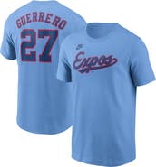 Nike Men's Nike Vladimir Guerrero Powder Blue Montreal Expos Cooperstown Collection Fuse Name & Number T-Shirt