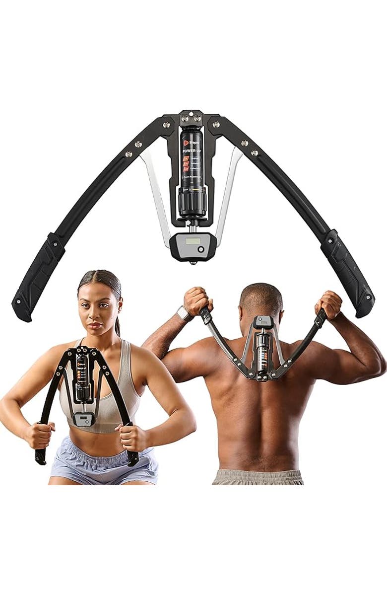 Lifepro Shredforce Chest Expander and Arm Twister Trainer Exerciser Adjustable 22 to 440lb Resistance, Main, color, Black