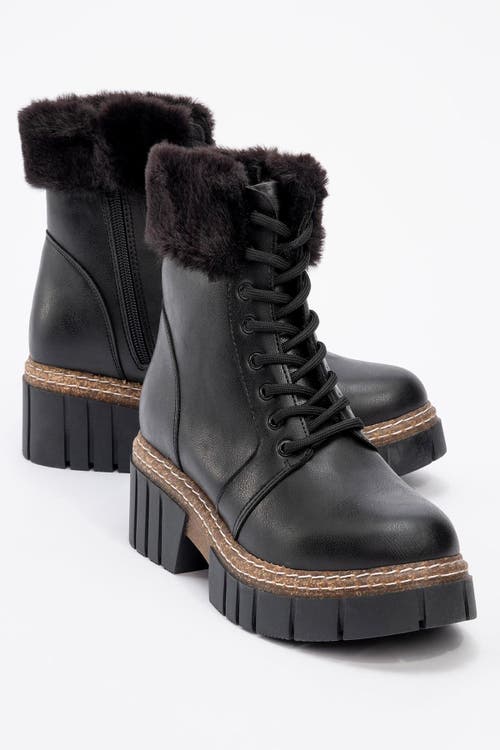 Prologue Shoes Jayla Fur Boot In Black