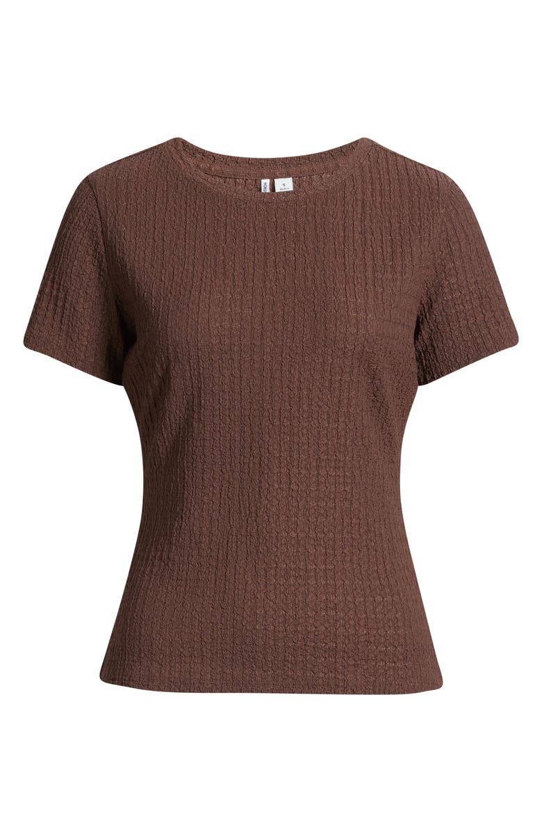 Nordstrom Textured T-Shirt, Main, color, Brown Roast
