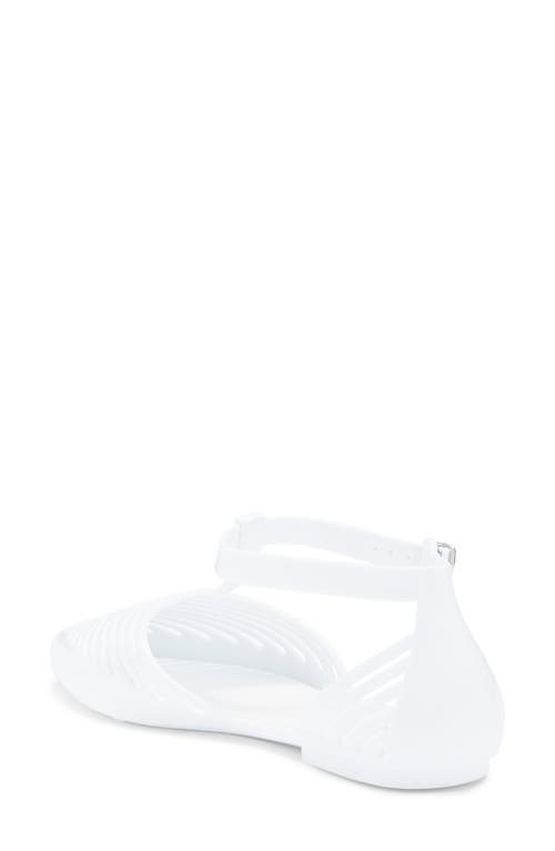 Jeffrey Campbell Squeaky Jelly Flat In White
