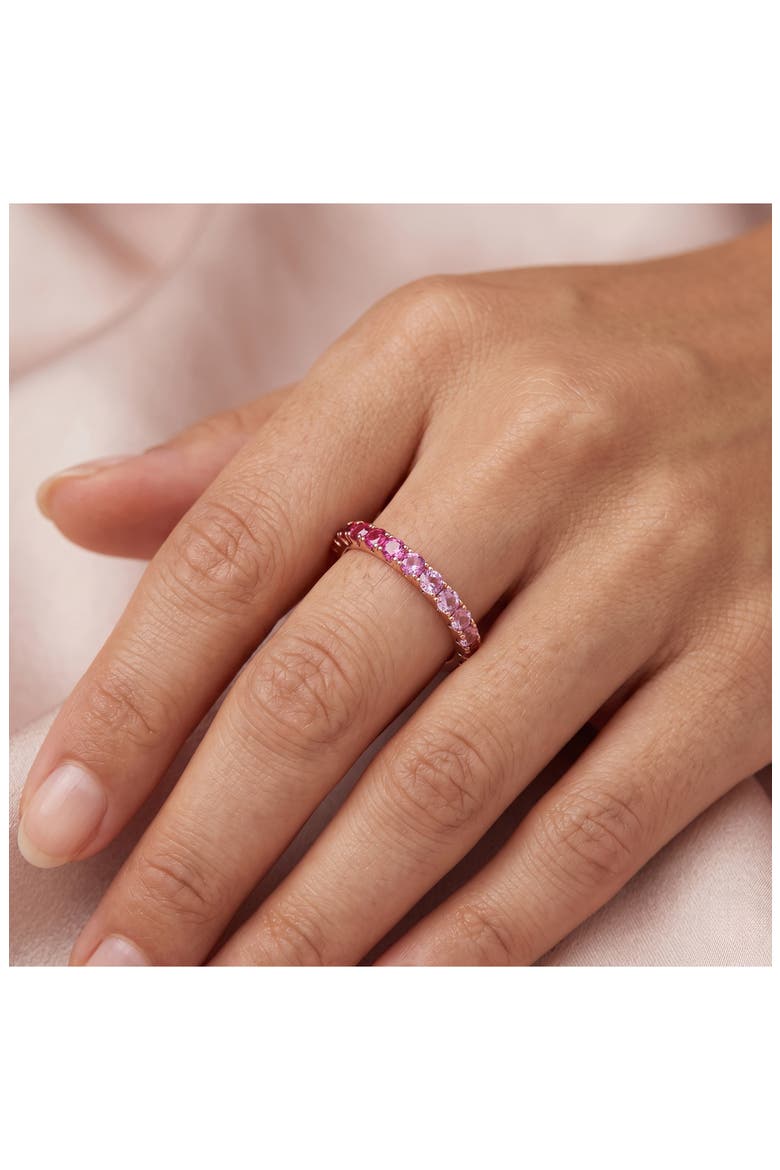 Petite Ombre Cubic Zirconia Band Ring, Alternate, color, ROSE GOLD