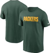 Nike Men's Nike Green Green Bay Packers Primetime Wordmark Essential T-Shirt