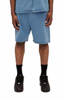 PURPLE BRAND Raw Hem Cotton Jersey Sweat Shorts