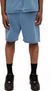 PURPLE BRAND Raw Hem Cotton Jersey Sweat Shorts