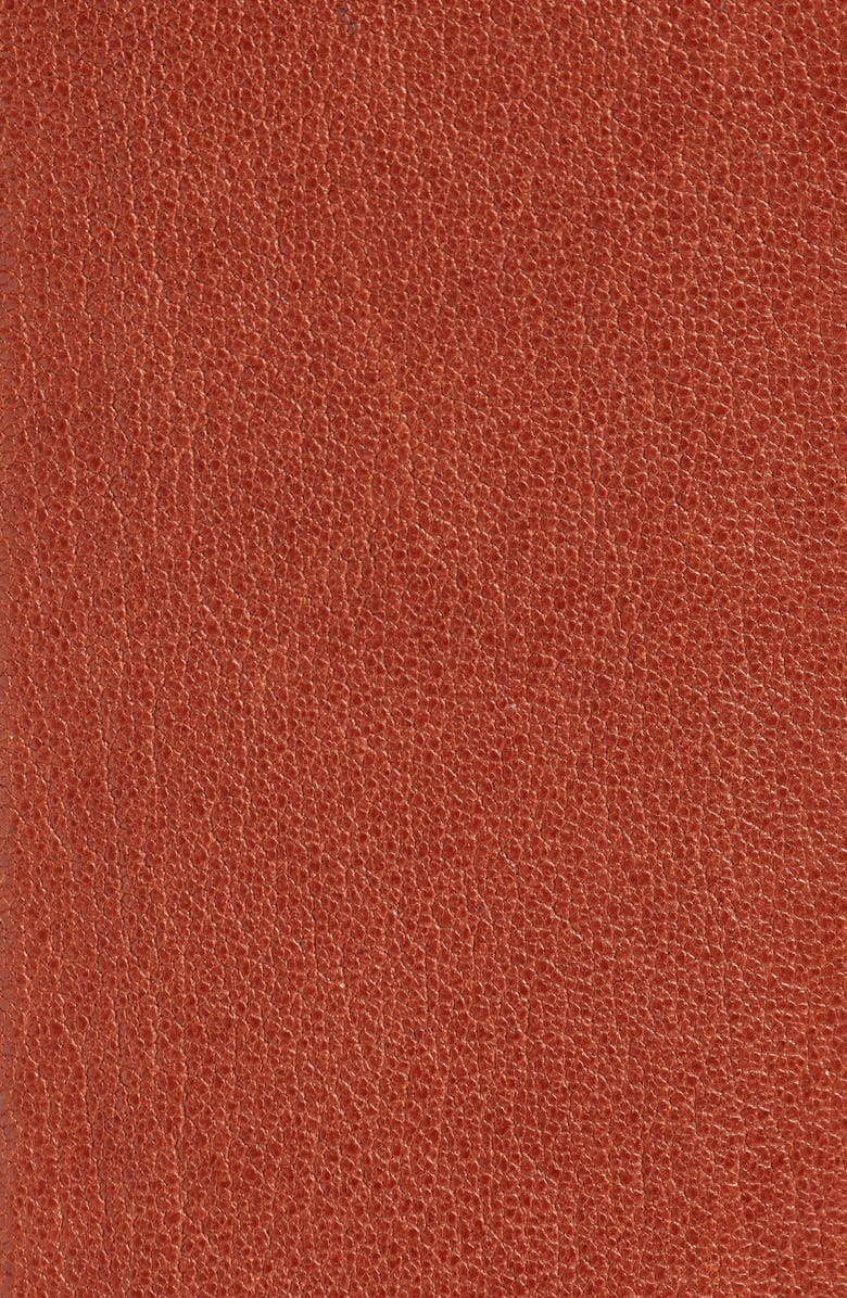 Raina Floral Buckle Leather Belt, Alternate, color, Cognac