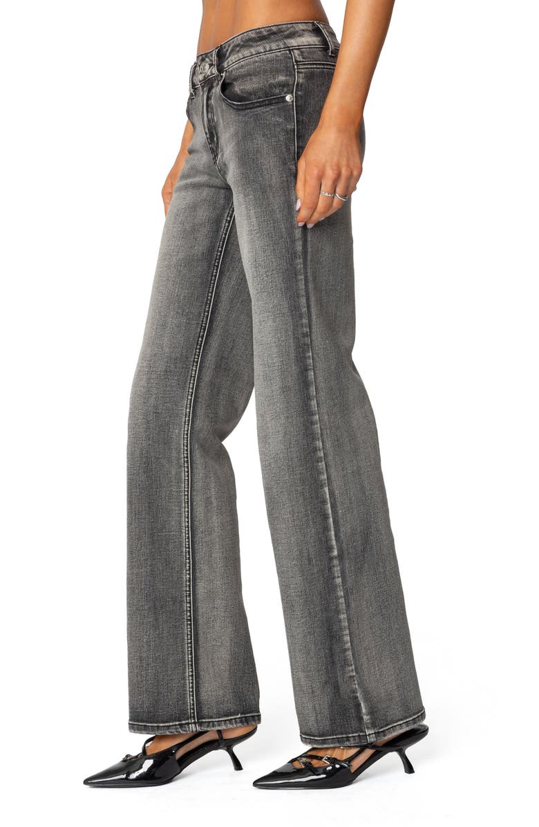 EDIKTED Low Rise Bootcut Jeans, Alternate, color, Dark-Gray-Washed