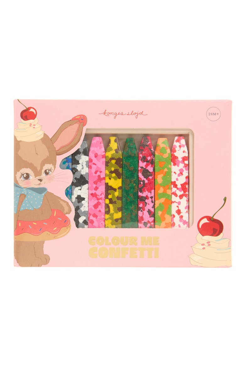 Kids' Confetti Crayons, Alternate, color, BUNNY