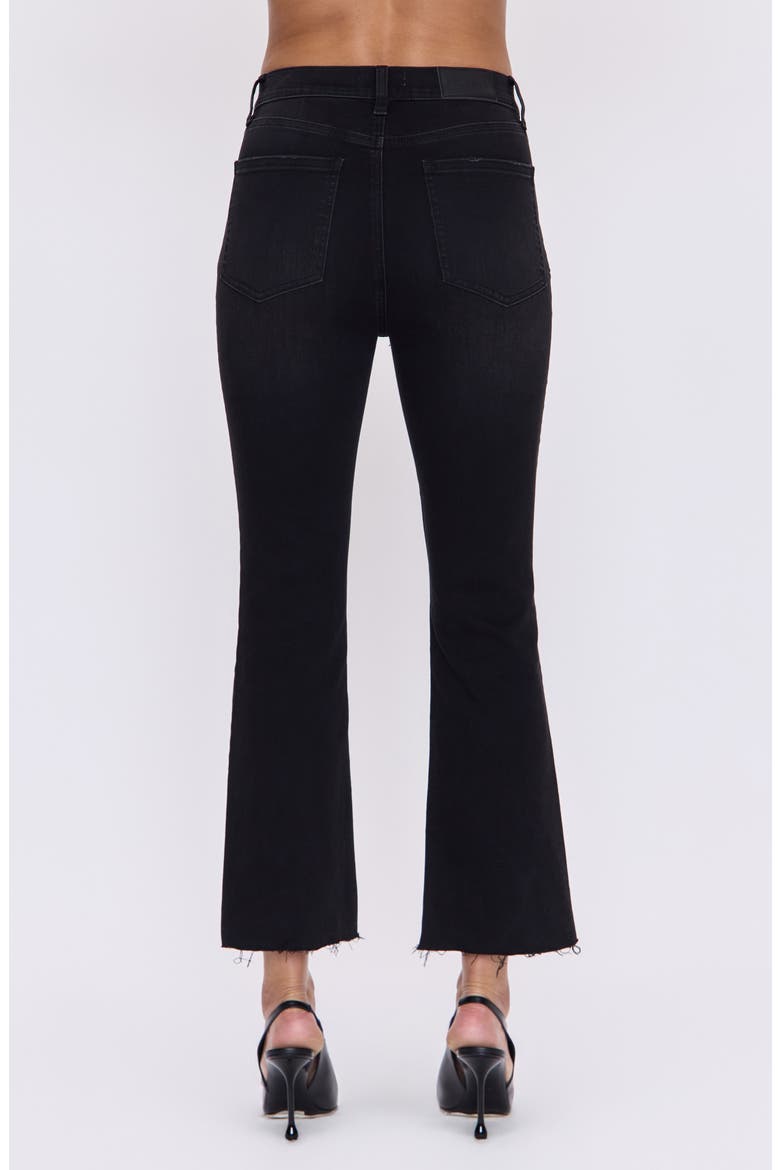 Lennon Raw Hem High Waist Crop Bootcut Jeans, Alternate, color, RAVEN