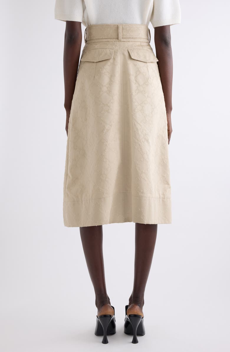 Givenchy Monogram 72 Cotton Twill Trench Skirt, Alternate, color, 