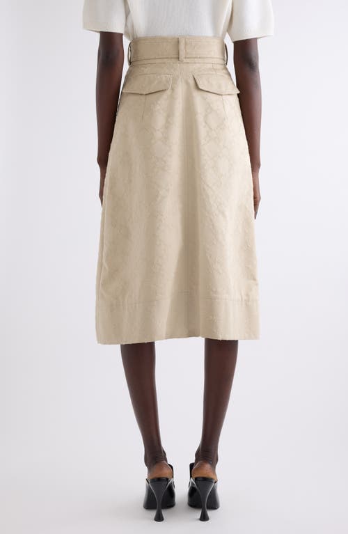 Givenchy Jupe Asymétrique En Coton Monogramme 72 In Light Beige