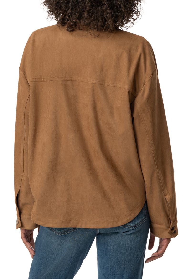 Ellie Faux Suede Jacket, Alternate, color, WHISKEY