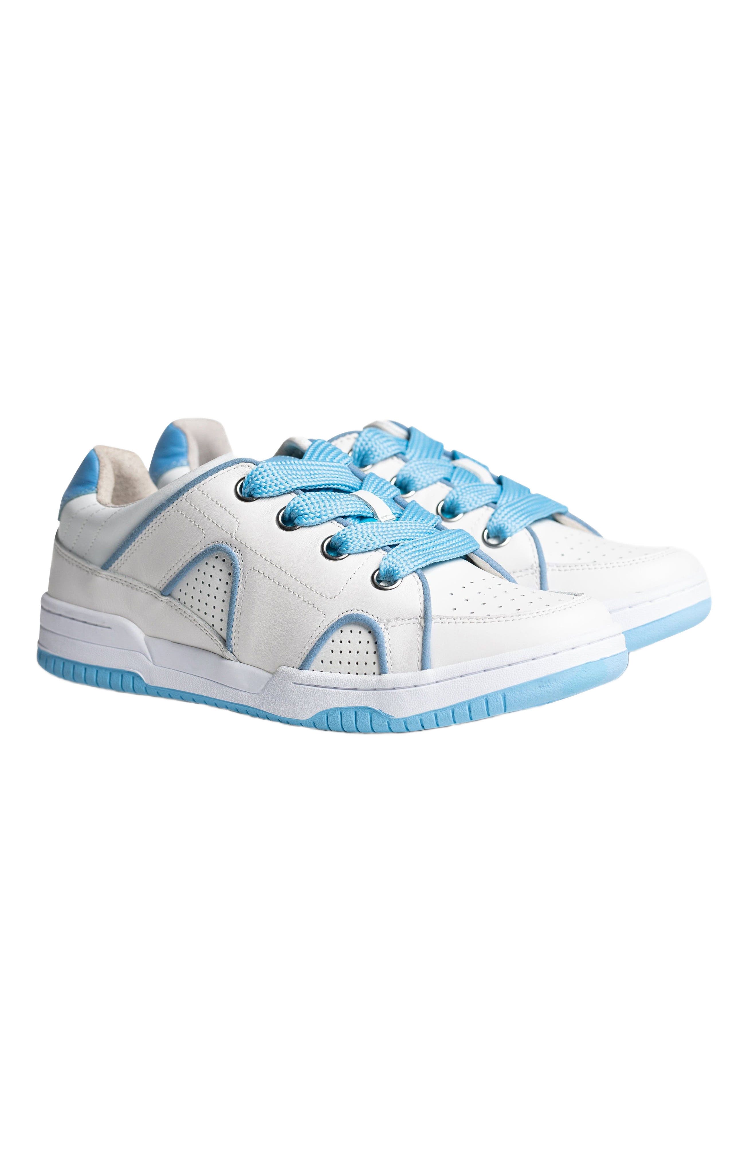 Freshy Steezy Lites Women's Sneaker, Alternate, color, White/Light Blue