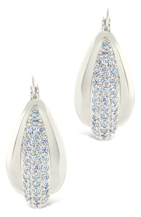 Philina Pavé Cubic Zirconia Hoop Earrings