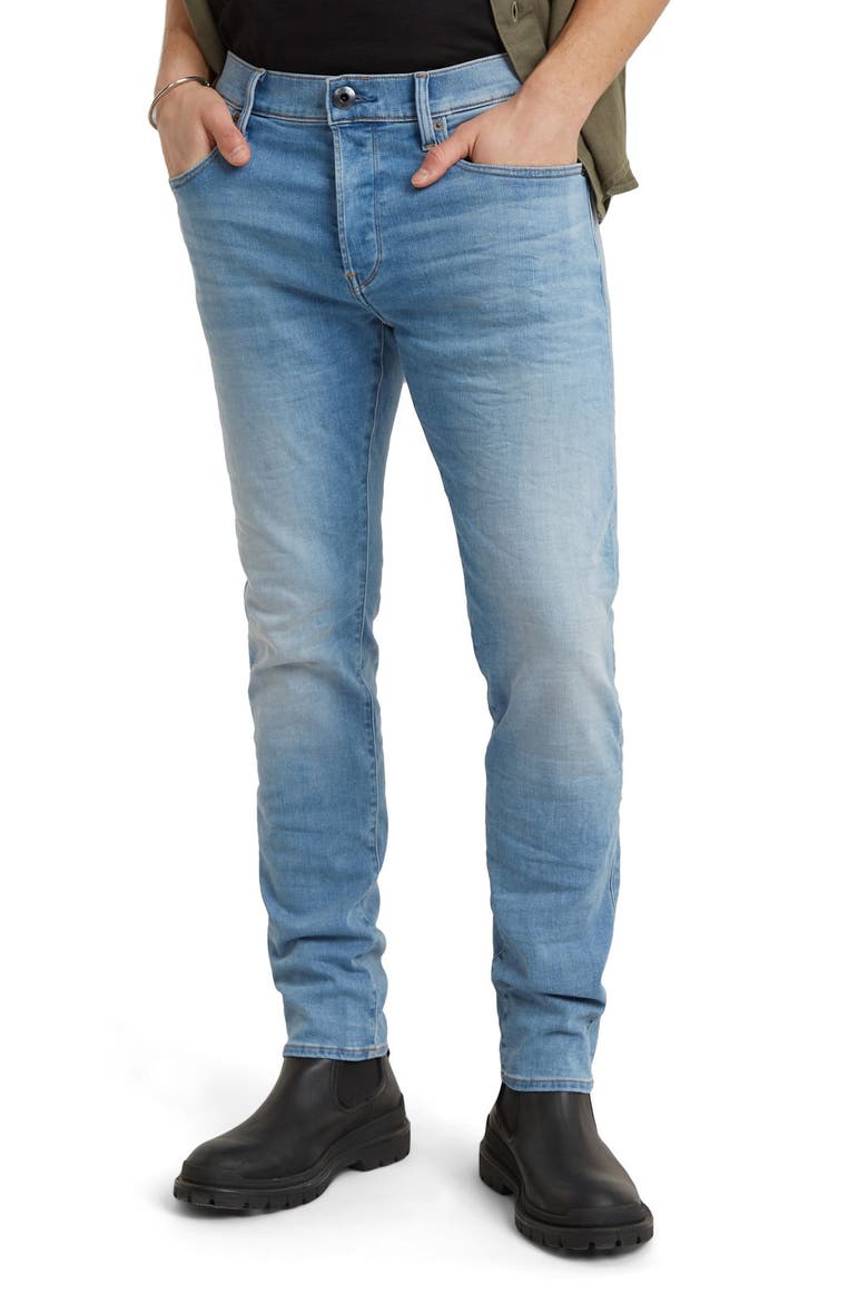 3301 Slim Fit Jeans, Main, color, LIGHT INDIGO AGED