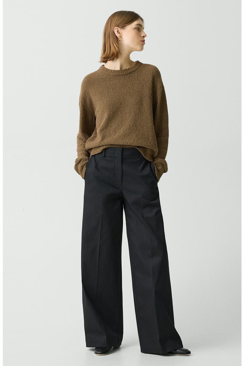 Classic Stretch Cotton Pants, Alternate, color, BLACK