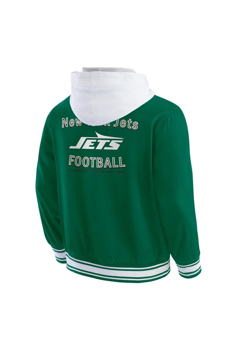 Darius Rucker Collection by Fanatics Men's Darius Rucker Collection by Fanatics Green New York Jets Full-Snap Hoodie Jacket, Alternate, color, Green