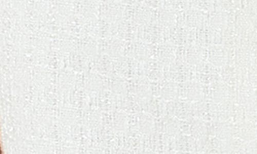 Endless Rose Bow Detail Metallic Tweed Sheath Dress In Ivory