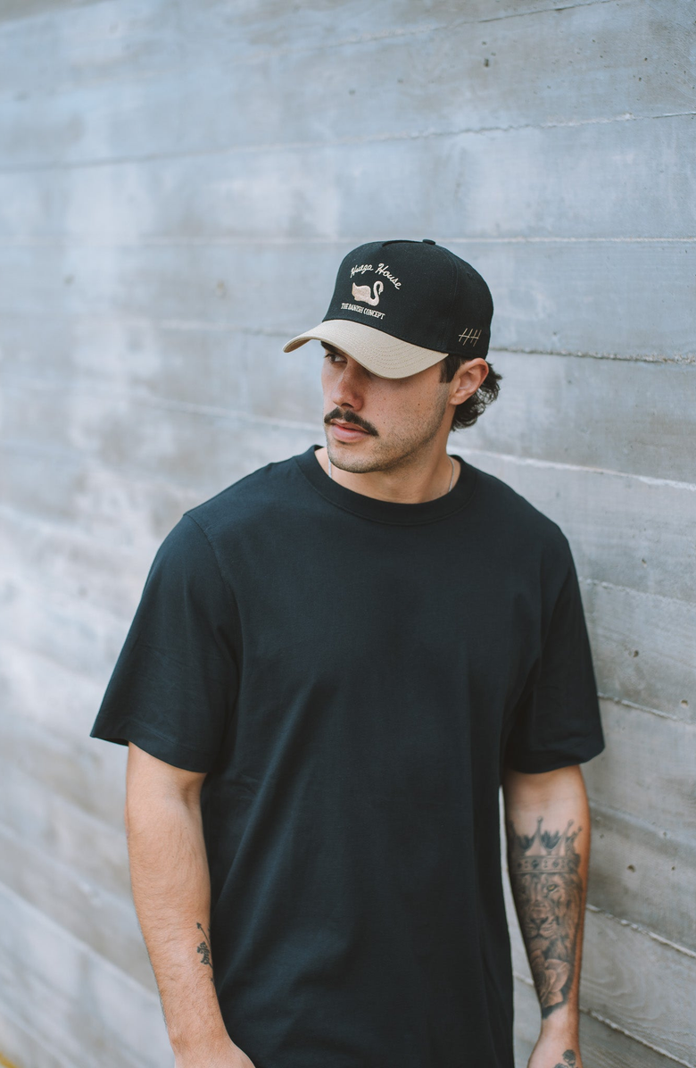 Huega House Vintage Swan Hat, Alternate, color, Khaki & Black