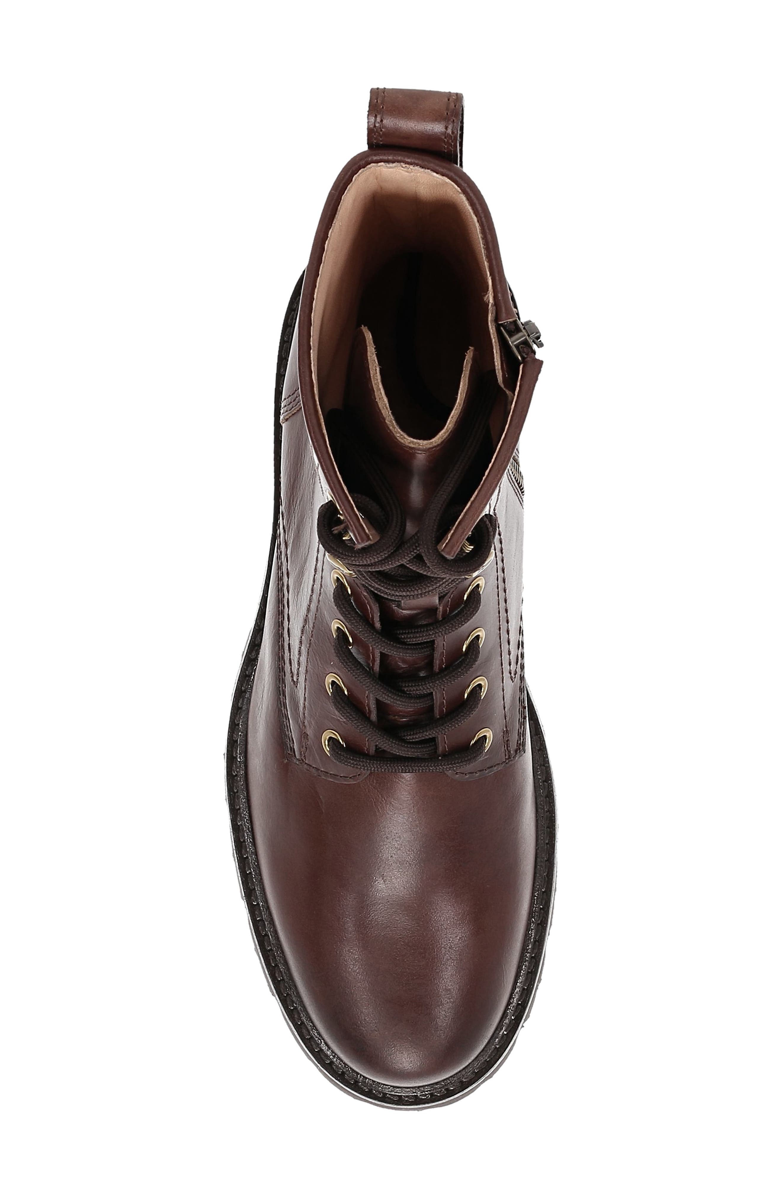 Frye Olivia Combat Boot, Alternate, color, Bourbon